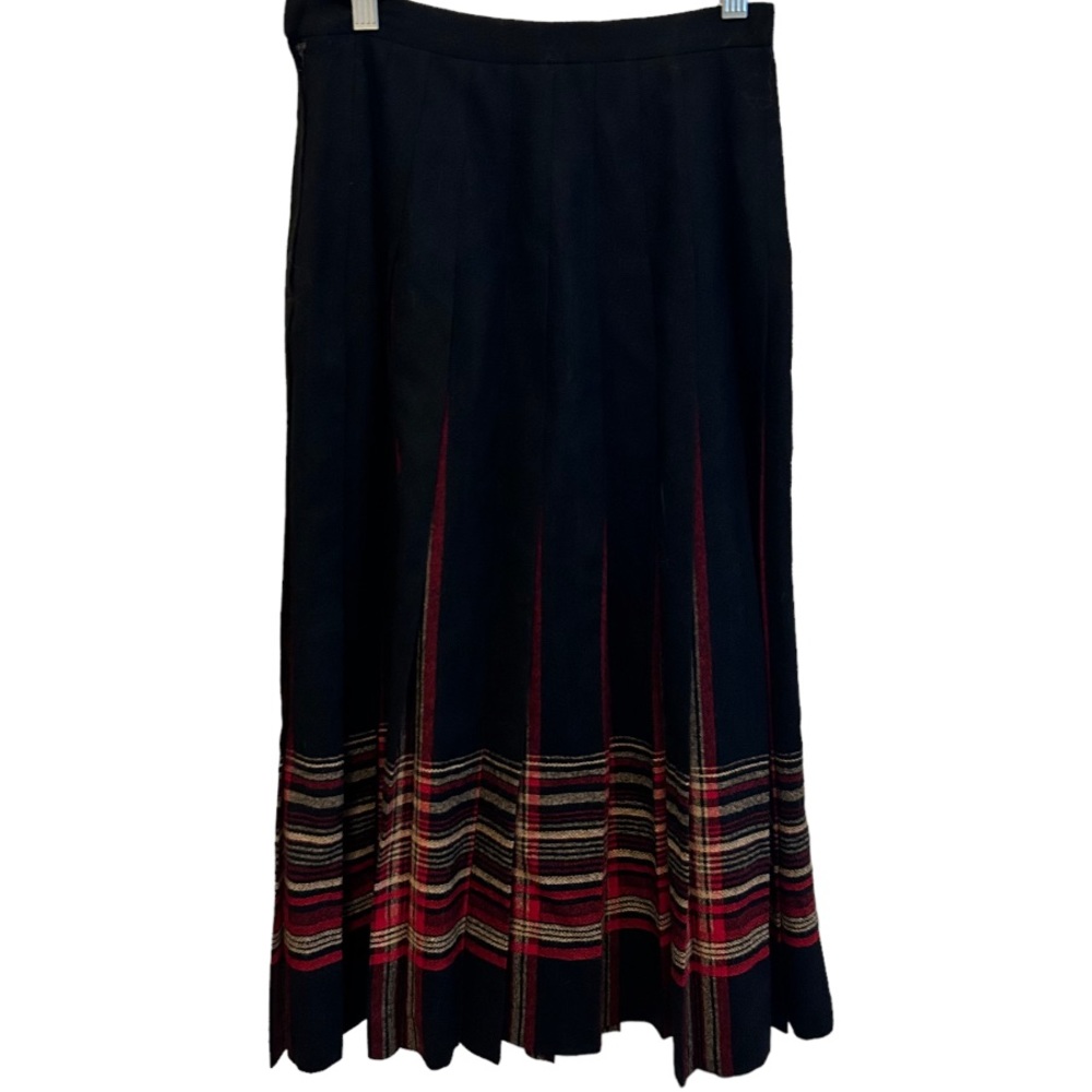 🍒Vintage🍒Pendleton 100% Wool Accordion Pleat Skirt Size 6